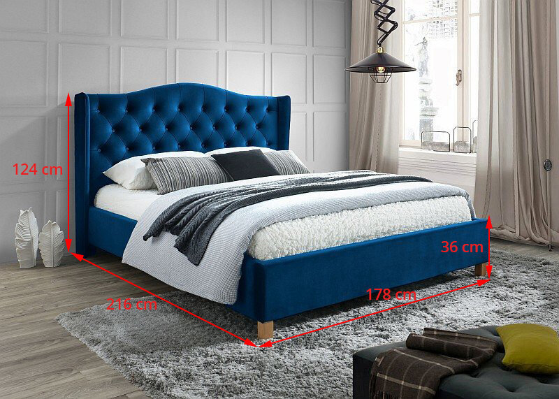 Aspen-sänky, 160 x 200 cm, harmaa hinta ja tiedot | Sängyt | hobbyhall.fi