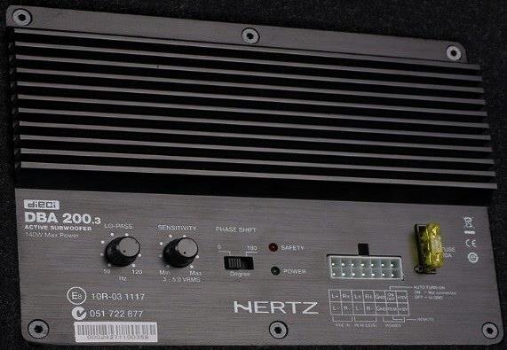 Hertz DBA 200.3 Active subwoofer hinta ja tiedot | Autokaiuttimet | hobbyhall.fi