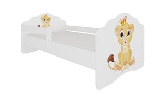 Lasten sänky irrotettavalla suojalla ADRK Furniture Casimo Lion, 70x140 cm hinta ja tiedot | Lastensängyt | hobbyhall.fi