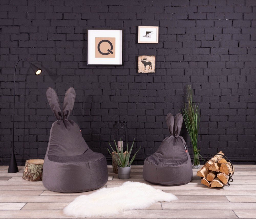Säkkituoli Qubo ™ Baby Rabbit Slate kuvakudos, tummansininen. hinta ja tiedot | Lasten nojatuolit ja säkkituolit | hobbyhall.fi