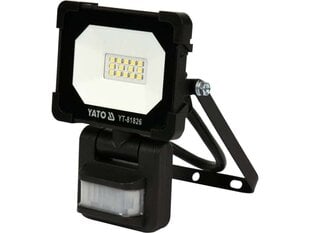 SMD LED-valaisin liiketunnistimella 10W 900lm Yato (YT-81826) hinta ja tiedot | Taskulamput ja valonheittimet | hobbyhall.fi