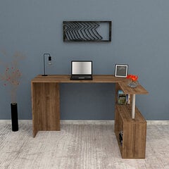 Pöytä Cayko, tummanruskea hinta ja tiedot | Tietokonepöydät ja työpöydät | hobbyhall.fi