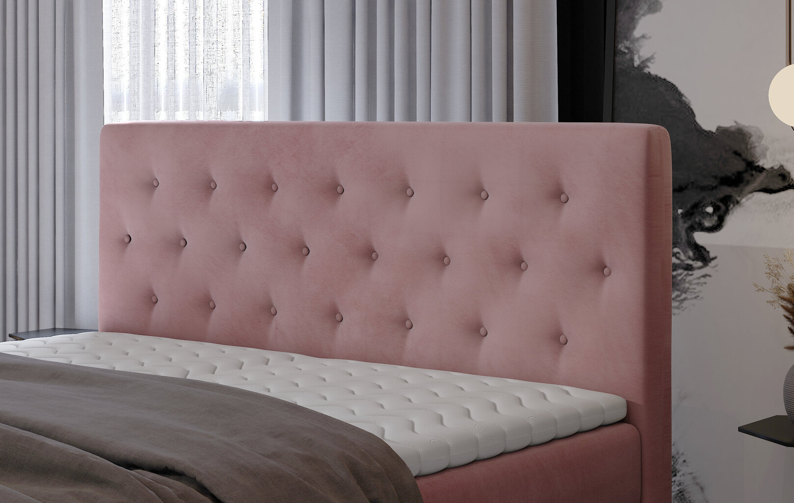 Sänky NORE Loree 01, 180x200 cm, beige hinta ja tiedot | Sängyt | hobbyhall.fi