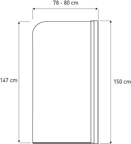 Kylpyammeen seinä Kerra Cristal 1 BL hinta ja tiedot | Kylpyhuonetarvikkeet | hobbyhall.fi