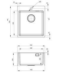 Keittiön pesuallas Deante Olfato ZPO 010A, satiini hinta ja tiedot | Keittiöaltaat | hobbyhall.fi