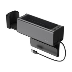 Metallinen käsinojakonsolin järjestäjä Baseus Deluxe dual USB musta CRCWH-A01 hinta ja tiedot | Baseus Autotuotteet | hobbyhall.fi