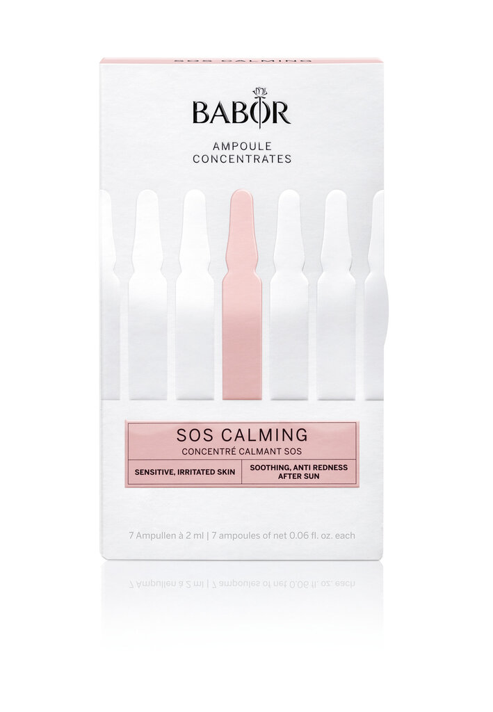 Rauhoittavat ampullit nopeaan helpotukseen stressaantuneelle iholle Babor SOS Calming Ampoule Concentrates, 7 x 2 ml. hinta ja tiedot | Kasvoöljyt ja seerumit | hobbyhall.fi