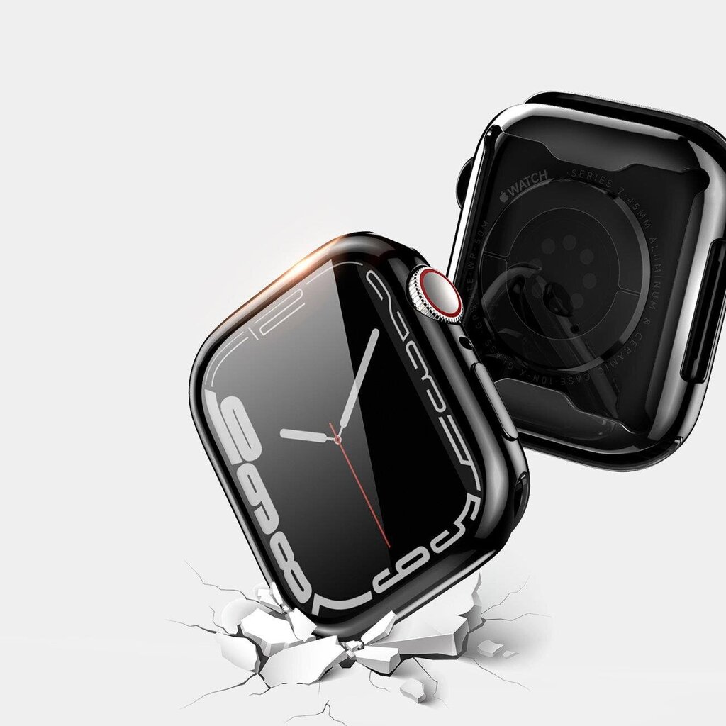 Dux Ducis Samo kotelo Apple Watch:lle 6 40mm / Watch 5 40mm / Watch 4 40mm / Watch SE 40mm, Musta hinta ja tiedot | Älykellojen ja aktiivisuusrannekkeiden lisätarvikkeet | hobbyhall.fi