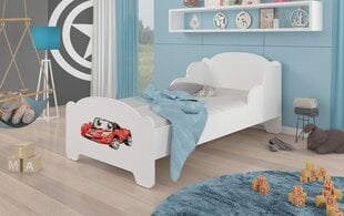 Sänky ADRK Furniture Amadis Red Car, valkoinen hinta ja tiedot | Lastensängyt | hobbyhall.fi