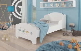 Sänky ADRK Furniture Amadis Dinosaurukset, valkoinen hinta ja tiedot | Lastensängyt | hobbyhall.fi