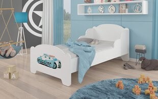 Sänky ADRK Furniture Amadis Poliisiauto, valkoinen hinta ja tiedot | Lastensängyt | hobbyhall.fi