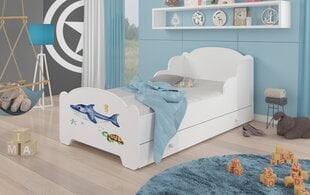 Sänky ADRK Furniture Amadis Sea Animals, valkoinen hinta ja tiedot | Lastensängyt | hobbyhall.fi