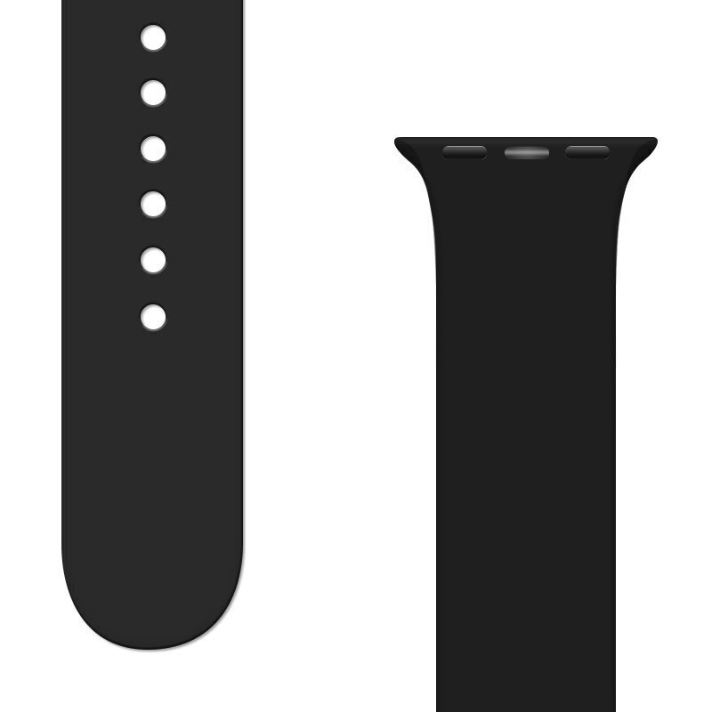 Apple Watch vaihtoranneke 8/7/6/5/4/3/2 / SE (41/40 / 38mm) Musta hinta ja tiedot | Älykellojen ja aktiivisuusrannekkeiden lisätarvikkeet | hobbyhall.fi
