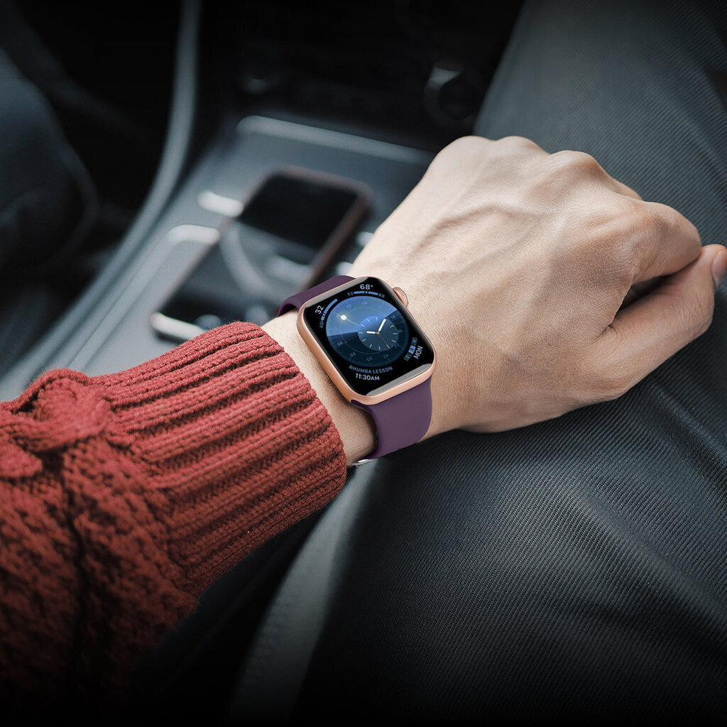 Apple Watch vaihtoranneke 8/7/6/5/4/3/2/SE (45/44/42mm) Violetti hinta ja tiedot | Älykellojen ja aktiivisuusrannekkeiden lisätarvikkeet | hobbyhall.fi