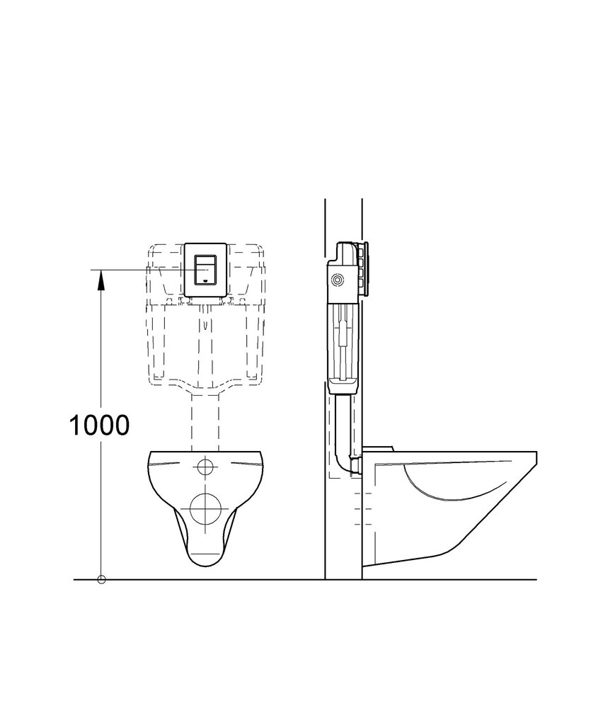 Grohe Nova Cosmopolitan WC-huuhtelupainike hinta ja tiedot | WC-istuimen lisätarvikkeet | hobbyhall.fi