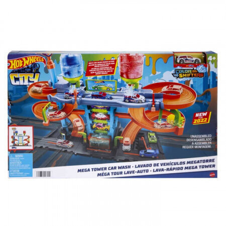 Hot Wheels -rata "Mega Tower Car Wash" hinta ja tiedot | Poikien lelut | hobbyhall.fi