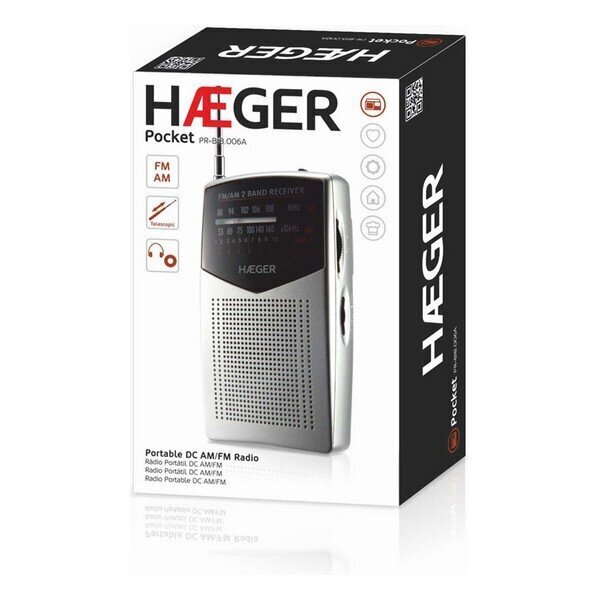 Haeger Pocket AM/FM hinta ja tiedot | Kelloradiot ja herätyskellot | hobbyhall.fi