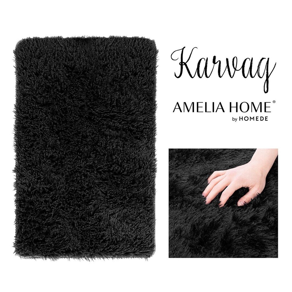 AmeliaHome Karvag -matto, 160 x 200 cm, musta hinta ja tiedot | Isot matot | hobbyhall.fi