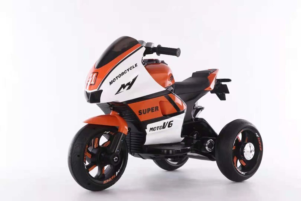 Sähkömoottoripyörä lapsille Moto V6 HT-5188, oranssi hinta ja tiedot | Lasten sähköautot | hobbyhall.fi