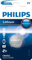 PHILIPS Lithium Akku CR2032 hinta ja tiedot | Paristot | hobbyhall.fi