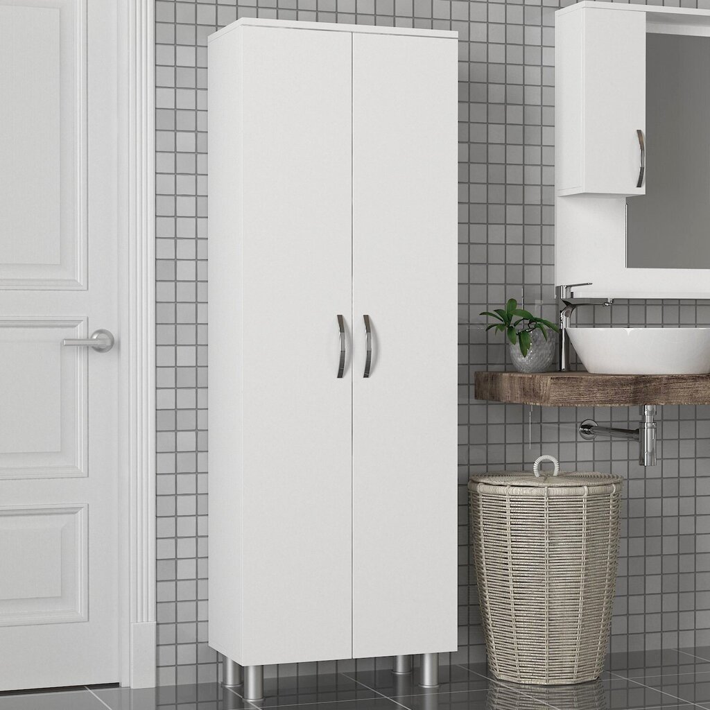 Kalune Design 731 -kaappi, kylpyhuoneeseen, 59,4 x 161,5 x 31,5 cm, valkoinen. hinta ja tiedot | Kylpyhuonekaapit | hobbyhall.fi