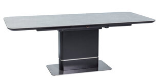 Pallas-jatkopöytä, 76 x 90 x 160 / 210 cm, harmaa / musta hinta ja tiedot | Ruokapöydät | hobbyhall.fi