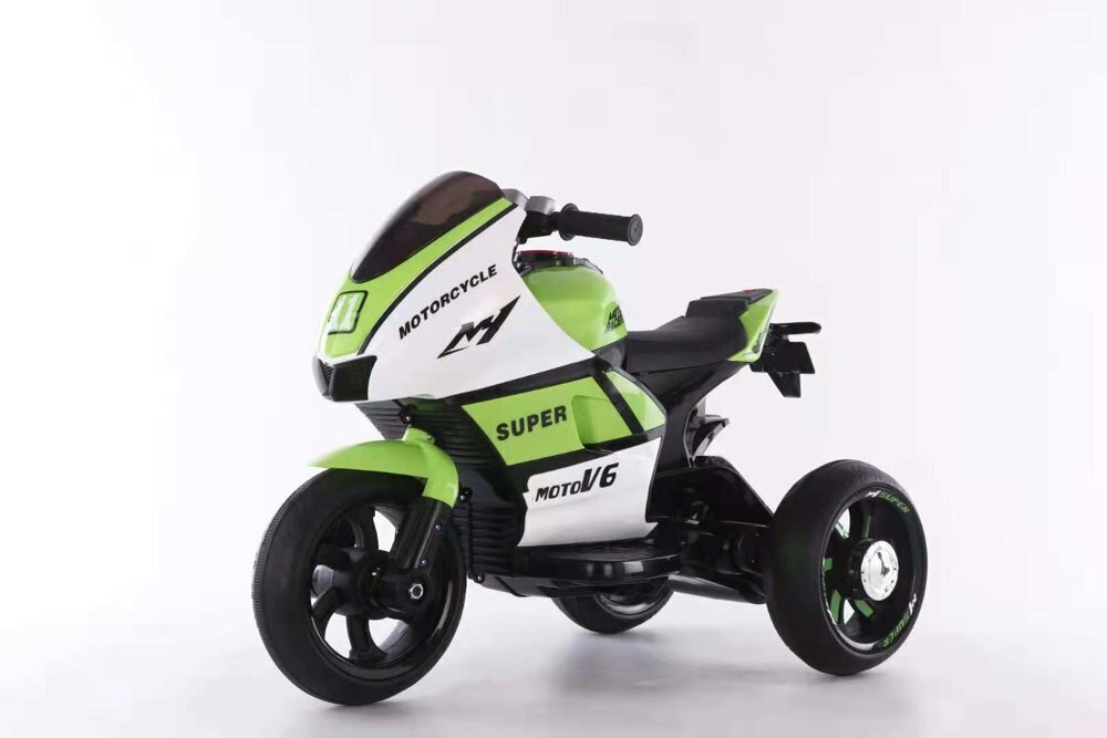 Sähkömoottoripyörä lapsille Moto V6 HT-5188, vihreä hinta ja tiedot | Lasten sähköautot | hobbyhall.fi