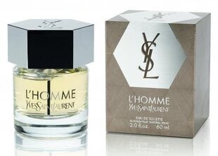 Yves Saint Laurent L'Homme EDT miehille 60 ml hinta ja tiedot | Miesten hajuvedet | hobbyhall.fi