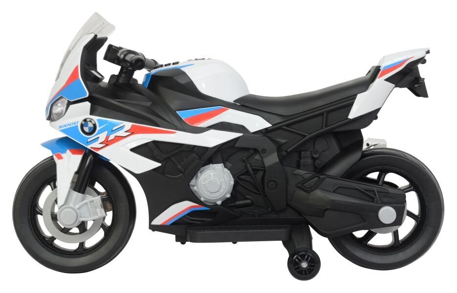 Sähkömoottoripyörä lapsille Lean Cars BMW S1000RR 2156, valkoinen hinta ja tiedot | Lasten sähköautot | hobbyhall.fi