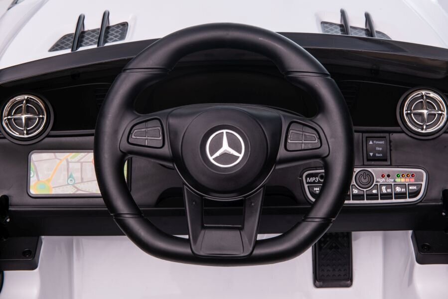 Sähköauto lapsille Mercedes SL65 S Lean Cars, valkoinen hinta ja tiedot | Lasten sähköautot | hobbyhall.fi