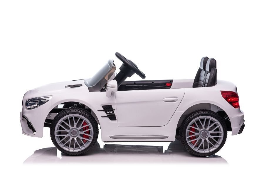 Sähköauto lapsille Mercedes SL65 S Lean Cars, valkoinen hinta ja tiedot | Lasten sähköautot | hobbyhall.fi