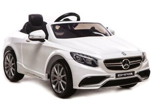 Sähköauto lapsille Mercedes S63 AMG, valkoinen hinta ja tiedot | Lasten sähköautot | hobbyhall.fi