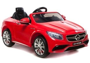 Sähköauto lapsille Mercedes S63 AMG, punainen hinta ja tiedot | Lasten sähköautot | hobbyhall.fi