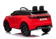 Kahden hengen lasten sähköajoneuvo Range Rover, lakattu punainen hinta ja tiedot | Lasten sähköautot | hobbyhall.fi