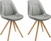 Mel-tuoli, 2 kpl / pakkaus, harmaa hinta ja tiedot | Ruokapöydän tuolit | hobbyhall.fi