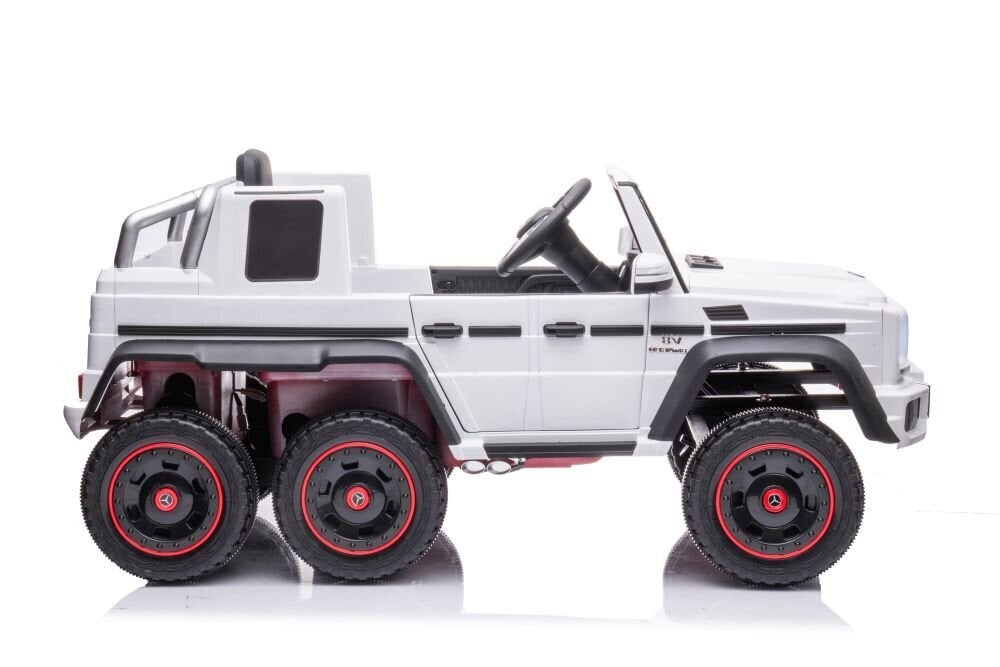 Yksittäinen sähköauto lapsille 6x6 Mercedes Benz G63, valkoinen hinta ja tiedot | Lasten sähköautot | hobbyhall.fi