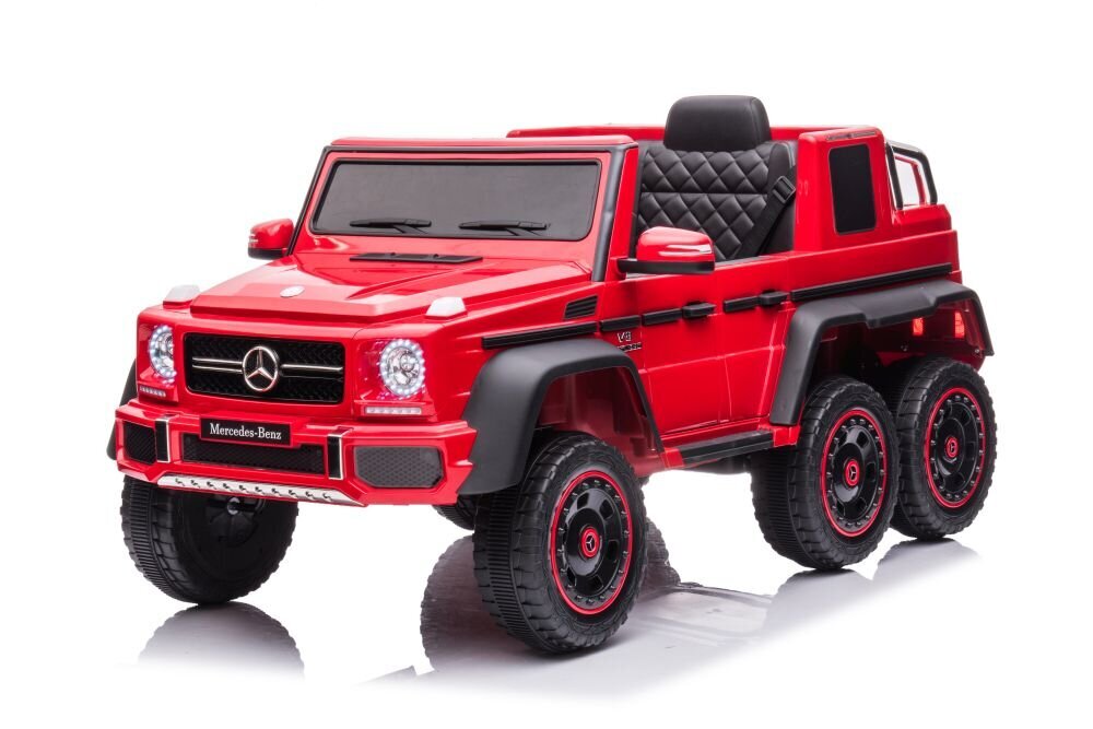 Yksittäinen sähköauto lapsille 6x6 Mercedes Benz G63, punainen hinta ja tiedot | Lasten sähköautot | hobbyhall.fi