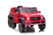 Yksittäinen sähköauto lapsille 6x6 Mercedes Benz G63, punainen hinta ja tiedot | Lasten sähköautot | hobbyhall.fi