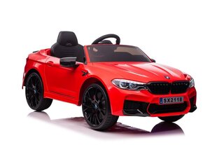 Lean Cars BMW M5 sähköauto lapsille, punainen hinta ja tiedot | Lasten sähköautot | hobbyhall.fi