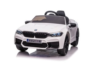 BMW M5 Drift, yksipaikkainen sähköauto lapsille, valkoinen hinta ja tiedot | Lasten sähköautot | hobbyhall.fi