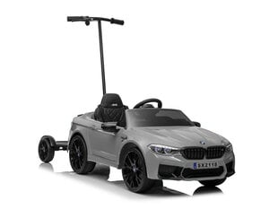 Lean Cars BMW M5, yksittäinen sähköauto lapsille, harmaa hinta ja tiedot | Lasten sähköautot | hobbyhall.fi