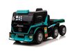 Mercedes-Benz Axor XMX622 yksipaikkainen sähköauto perävaunulla, sininen hinta ja tiedot | Lasten sähköautot | hobbyhall.fi