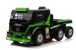 Mercedes-Benz Axor XMX622 yksipaikkainen sähköauto ja perävaunu, vihreä hinta ja tiedot | Lasten sähköautot | hobbyhall.fi