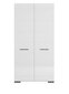 BRW Fever 2D-vaatekaappi, 100 x 55 x 200 cm, valkoinen hinta ja tiedot | Kaapit | hobbyhall.fi