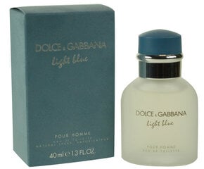 Dolce & Gabbana Light Blue Pour Homme EDT miehelle 40 ml hinta ja tiedot | Miesten hajuvedet | hobbyhall.fi