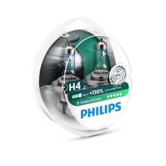 Polttimo Philips H4 12V/60/55W +130% X-treme Vision, 2 kpl hinta ja tiedot | Polttimot | hobbyhall.fi