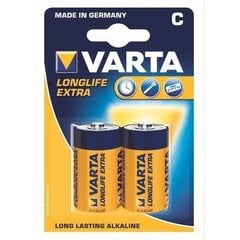 Varta Longlife C paristot, 2 kpl hinta ja tiedot | Paristot | hobbyhall.fi