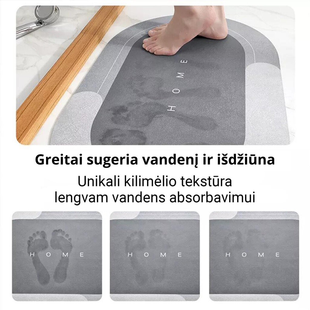 Liukumaton kylpymatto imukupeilla Benedomo 69x36cm hinta ja tiedot | Kylpyhuoneen sisustus | hobbyhall.fi