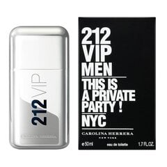 Carolina Herrera 212 VIP Men EDT miehelle 50 ml hinta ja tiedot | Miesten hajuvedet | hobbyhall.fi