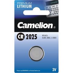 Camelion Lithium Button celles paristo 3 V, CR2025, 1 kappale hinta ja tiedot | Paristot | hobbyhall.fi